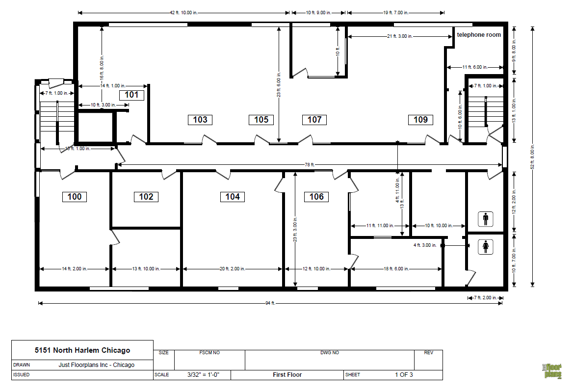 Floor plan for studio, 1750 sqft